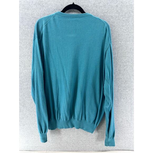 Peter Millar Men’s XL Cashmere Cotton Blend Vneck Lightweight Sweater Pullover - Picture 6 of 9